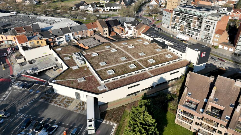 Klimaatdak Delhaize Aalst